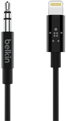 Belkin - 3,5 mm-es jack audiokábel Lightning csatlakozóval 90cm - AV10172BT03-BLK