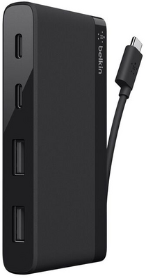 Belkin - USB-C 4 portos mini hub (USB Type-C) - F4U090BTBLK