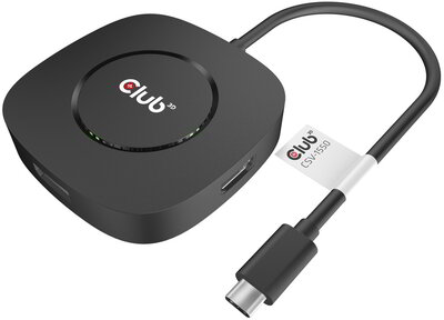 Club 3D - USB-C®Multi Stream Transport (MST)Hub DisplayPort™1.4 Triple Monitor - CSV-1550