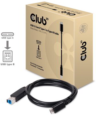 Club 3D - USB-C® 10Gbps to -B Cable M/M 1m/3.28ft - CAC-1524