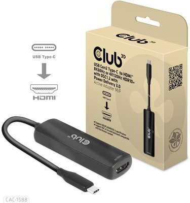 Club 3D - USB-C® to HDMI™ 2.1+ PD 3.0 100 Watt - CAC-1588