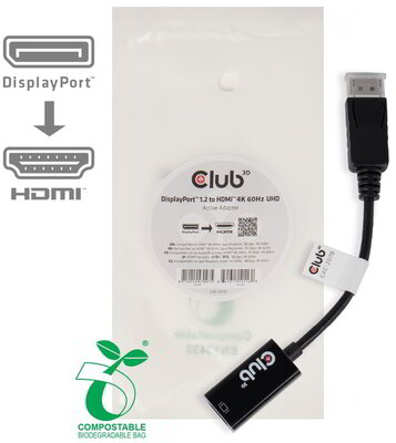Club 3D - DisplayPort™ 1.2 to HDMI™ 2.0 UHD Active Adapter - CAC-2070
