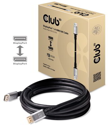 Club 3D - DisplayPort 1.4 HBR3 8K Cable M/M 4m /13.12ft - CAC-1069