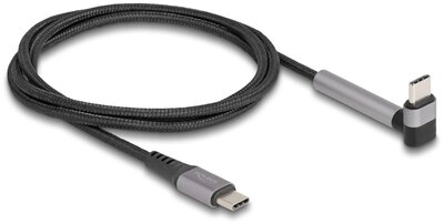 Delock - USB 2.0 kábel USB Type-C™ apa - apa eszközökhöz hajlított álló funkcióval PD 3.0 60 W 1,5 m - 81172