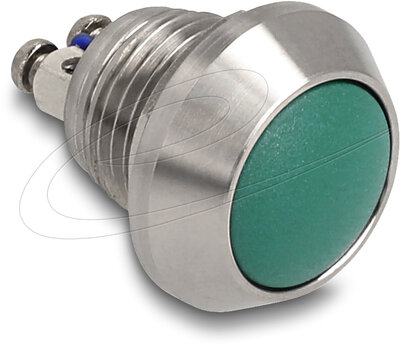 Delock - Nyomógomb installáláshoz 12 mm 2 db. csavaros kapocs zöld - 22034