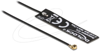 Delock - GNSS BEIDOU GALILEO GLONASS GPS L1 L2 L5 antenna I-PEX Inc., MHF® I kompatibilis csatlakozó felülettel - 2 dBi mindenirányú FPC - 12710