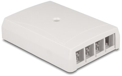 Delock - Keystone felületre szerelt doboz 4 portos fehér - 67053