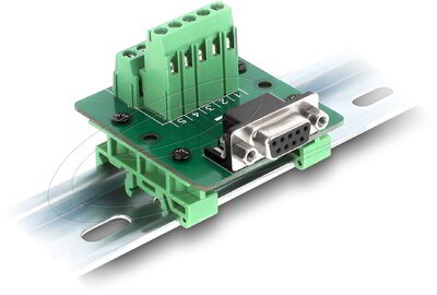 Delock - D-Sub 9 tűs anya - Terminal Block DIN sínhez - 66908