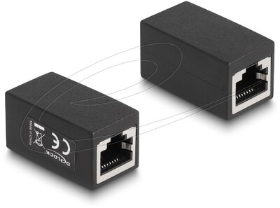 Delock - Adapter RJ45 anya - RJ45 anya Cat.6, fekete - 88003