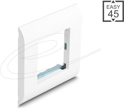 Delock - Easy 45 modul tartó kerettel fehér, 80 x 80 mm méretű - 81300