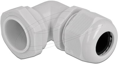 Delock - Kábel tömszelence PG21 90° hajlított szürke - 60336