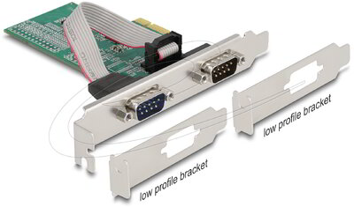 DELOCK - PCI Express x1-kártya > 2 x Soros RS-232 - 89555