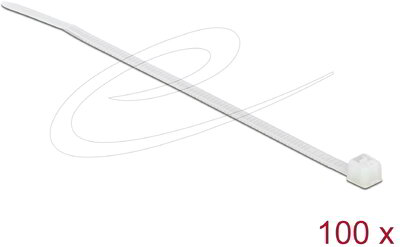 Delock - Átlátszó kábelkötegelők H 100 x Sz 2,5 mm 100 darab - 18605