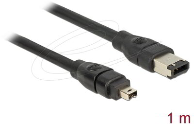 DELOCK - Kábel FireWire 6 érintkezős dugó > 4 érintkezős dugó 1 m - 82576