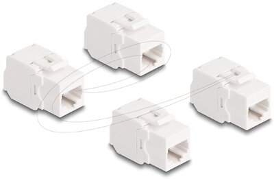 Delock - Keystone modul, RJ45-aljzat Cat.6A UTP 4 db.-os - 86051