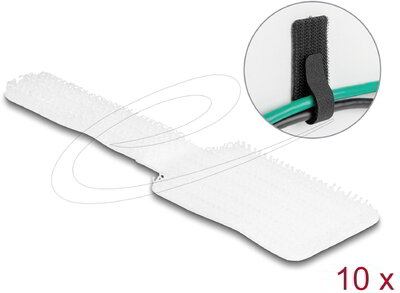 Delock - Mini tépőzáras kábeltartó hossza 90 mm és szélessége 24 mm, 10 db - 19587