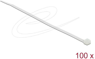 Delock - 100 x átlátszó kábelkötegelő hossz: 200 mm, szélesség: 3,6 mm - 18606