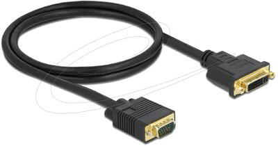 Delock - Kábel DVI 24+5 csatlakozódugóval - VGA csatlakozódugóval 1 m - 86756