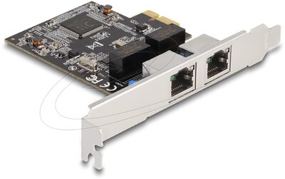 Delock - PCI Express x1 kártya - 2 x RJ45 Gigabit LAN - 88615