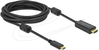 Delock - Aktív USB Type-C - HDMI kábel (DP Alt Mode) 4K 60 Hz 5 méter hosszú - 85972