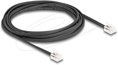 Delock - telefonkábel RJ11 apa - RJ11 apa, fekete, 2 m - 90618