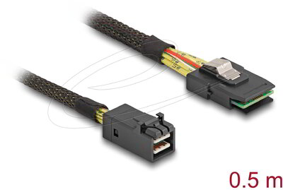 Delock - kábel Mini SAS HD SFF-8643 > Mini SAS SFF-8087 0,5 m - 83388