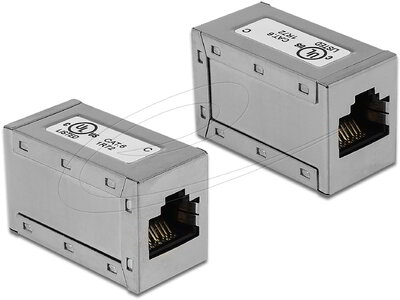 Delock - Adapter, RJ45-aljzat > RJ45-aljzat, Cat.6 STP - 86140
