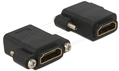 Delock - Adapter Gyors-sebességű HDMI anya > HDMI anya rögzítővel - 85125