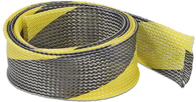 Delock - Fonott kábelharisnya nyújtható 2 m x 50 mm fekete-sárga - 20757