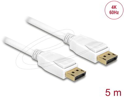 Delock - Kábel Displayport 1.2 dugó > Displayport dugó 4K 5 m - 84879
