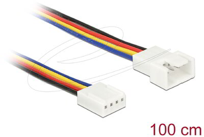 Delock - hosszabbító kábel PWM ventilátorcsatlakozó 4 tűs 100 cm - 85364