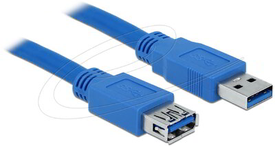 Delock - USB 5 Gbps hosszabbító kábel A-típusú apa-nő 5 m kék - 82541