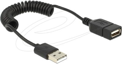 Delock - hosszabbító kábel USB 2.0-A apa / anya tekercselt kábel - 83163