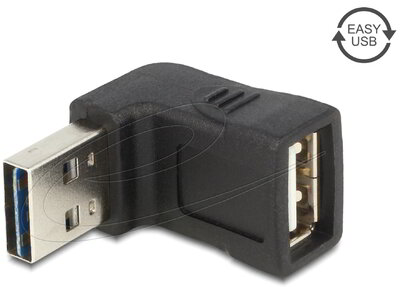 Delock - Adapter EASY-USB 2.0-A apa > USB 2.0-A anya felfelé / lefelé hajlítva - 65521
