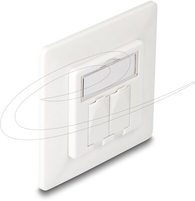 Delock - Keystone fali csatlakozás 2 Portos kompakt - 86219