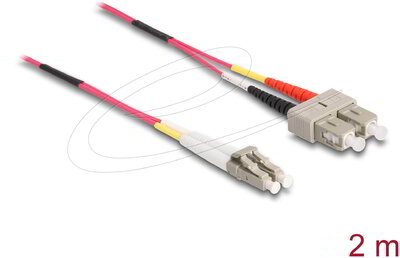 Delock - Optikai kábel LC > SC többmódusú OM4 2 m - 84681