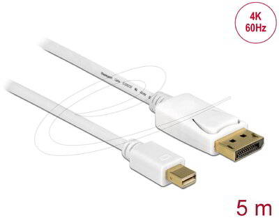 Delock - kábel Mini DisplayPort 1.2 apa > DisplayPort apa 4K 60 Hz 5.0 m - 83484