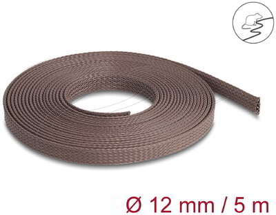 Delock - Fonott ujjas rágcsáló biztos nyújtható barna 5 m x 12 mm borító - 20904