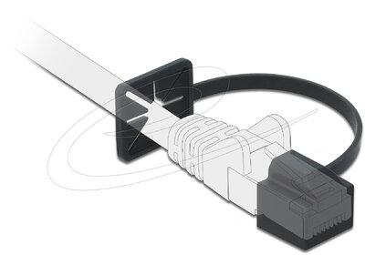 Delock - Porvédő az RJ45 dugó rögzítővel fekete - 86589