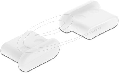 Delock - Porvédő USB Type-C™ kimenethez fogantyú nélkül 10 darab fehér - 64095