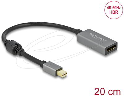Delock - Aktív mini DisplayPort 1.4 - HDMI átalakító 4K 60 Hz (HDR) - 66570