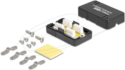 Delock - Hálózati csatlakozódoboz LSA Cat.6 fekete - 88132