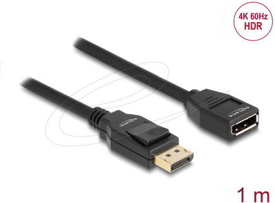 Delock - DisplayPort 1.2 hosszabbító kábel 4K 60 Hz 1 m - 80001