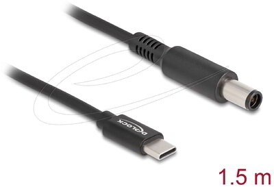 Delock - Laptop töltőkábel USB Type-C apa - Dell 7,4 x 5,0 mm apa - 87975