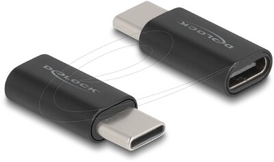 Delock - Adapter SuperSpeed USB 10 Gb/s (USB 3.2 Gen 2) USB Type-C dugasz-alj portkímélővel fekete - 60034
