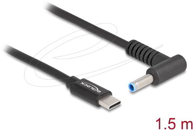 Delock - Laptop töltőkábel USB Type-C apa - HP 4,5 x 3,0 mm apa - 87971