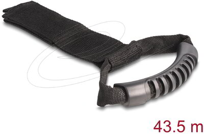 Delock - Szállító pánt tépőzáras rögzítővel Hx 435 x Sz 50 mm fekete 2 db. - 19588