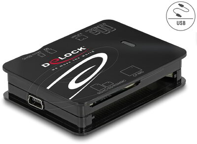 Delock - USB 2.0 kártyaolvasó CF / SD / Micro SD / MS / xD / M2 memóriakártyákhoz - 91007