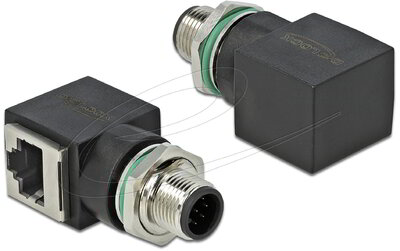 Delock - Hálózati adapter M12 8 tűs A-kódolt adugó - RJ45 anya - 66315