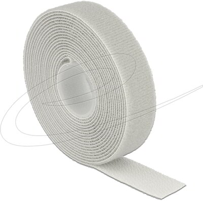 Delock - Hurkolható rögzítők, 3 m x 20 mm (H x Sz) tekercs, szürke - 18279